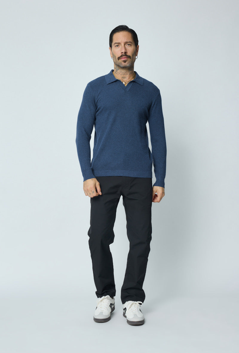 Tricot polo Dark Blue