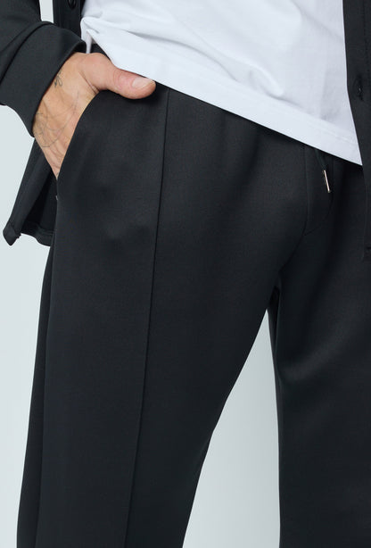 Satin flared suite Black