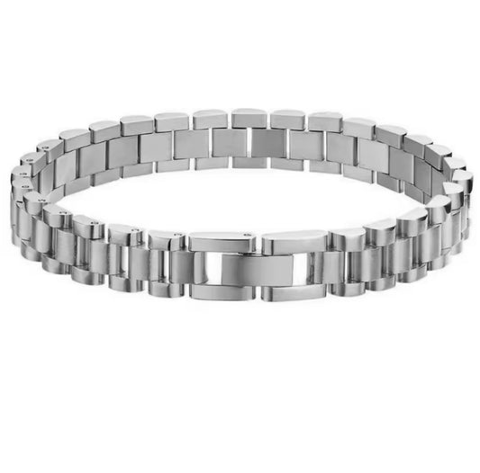 Small silver presidente bracelet