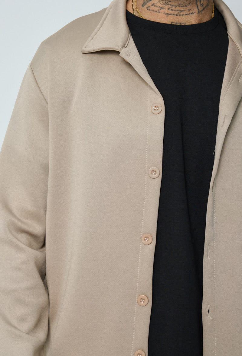 Satin flared suite Beige