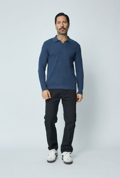 Tricot polo Dark Blue