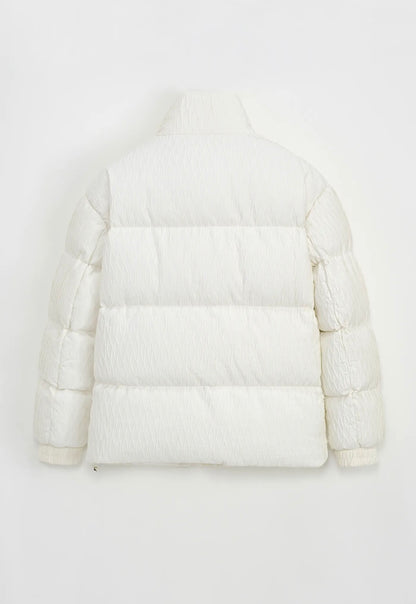 Snowfall winter puffer jacket White