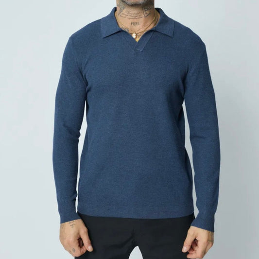 Tricot polo Dark Blue