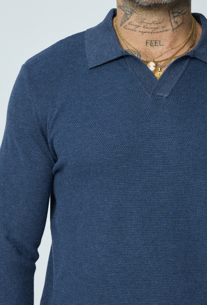 Tricot polo Dark Blue