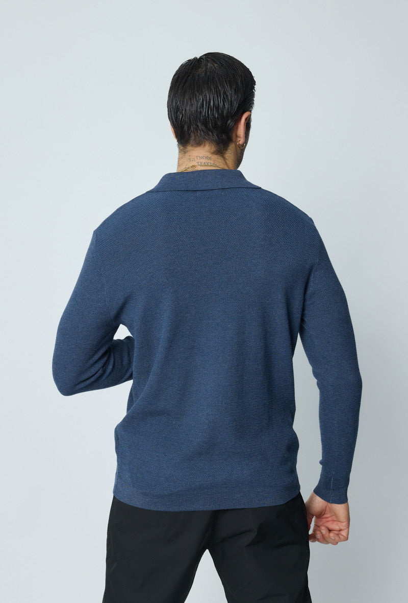 Tricot polo Dark Blue