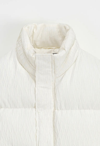 Snowfall winter puffer jacket White