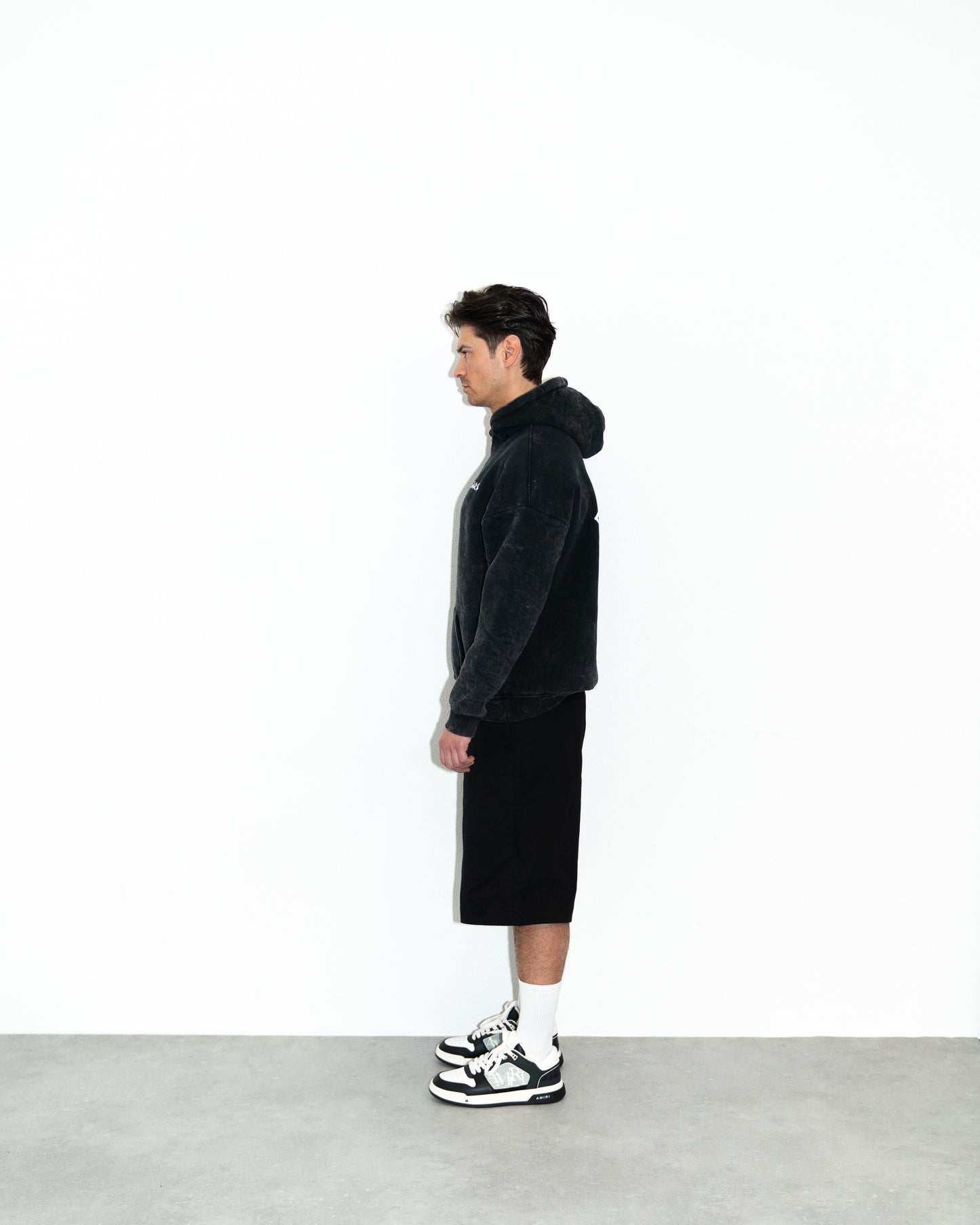 Ceasarss Logo Hoodie Washed Black