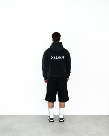 Ceasarss Logo Hoodie Washed Black